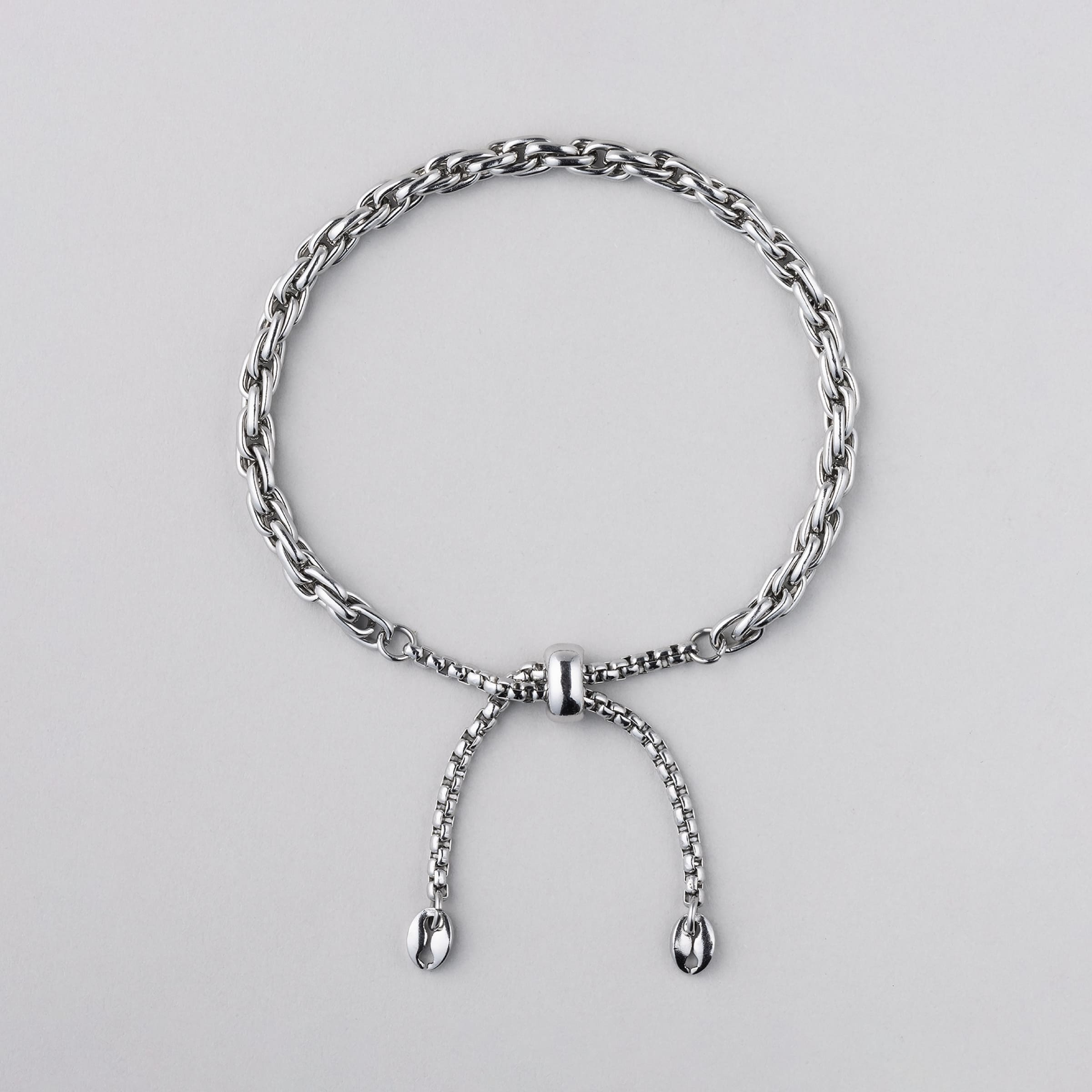 サージカル ロープ チェーン スライドボール ブレスレット / SURGICAL STEEL ROPE CHAIN SLIDE BALL  BRACELET