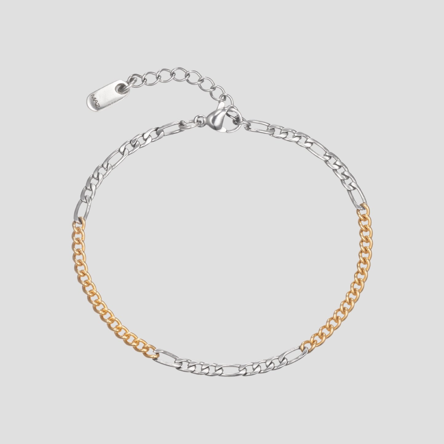 サージカル コンビ ミックス チェーン ブレスレット / SURGICAL STEEL COMBI MIX CHAIN BRACELET