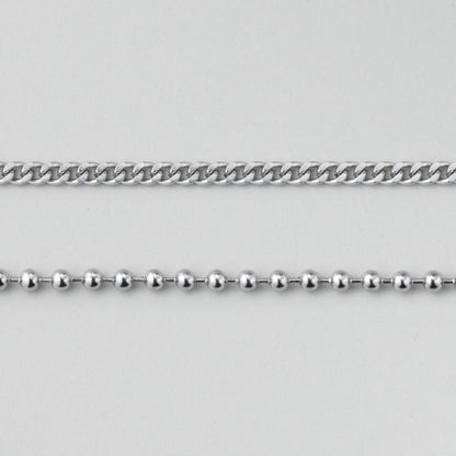 サージカル ボール カーブ ミックス チェーン ネックレス / SURGICAL STEEL BALL CURVE MIX CHAIN NECKLACE