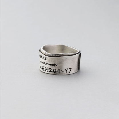 シルバー レタリング バンド リング / SILVER LETTERING BAND RING