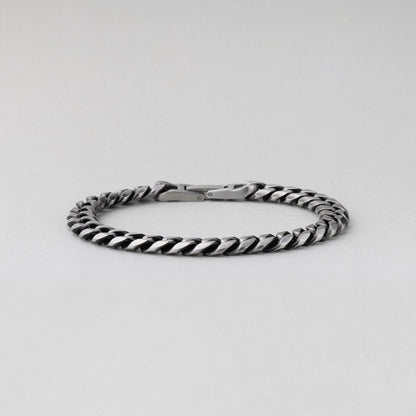 サージカル ボールド カーブ チェーン ブレスレット / SURGICAL STEEL BOLD CURVED CHAIN BRACELET