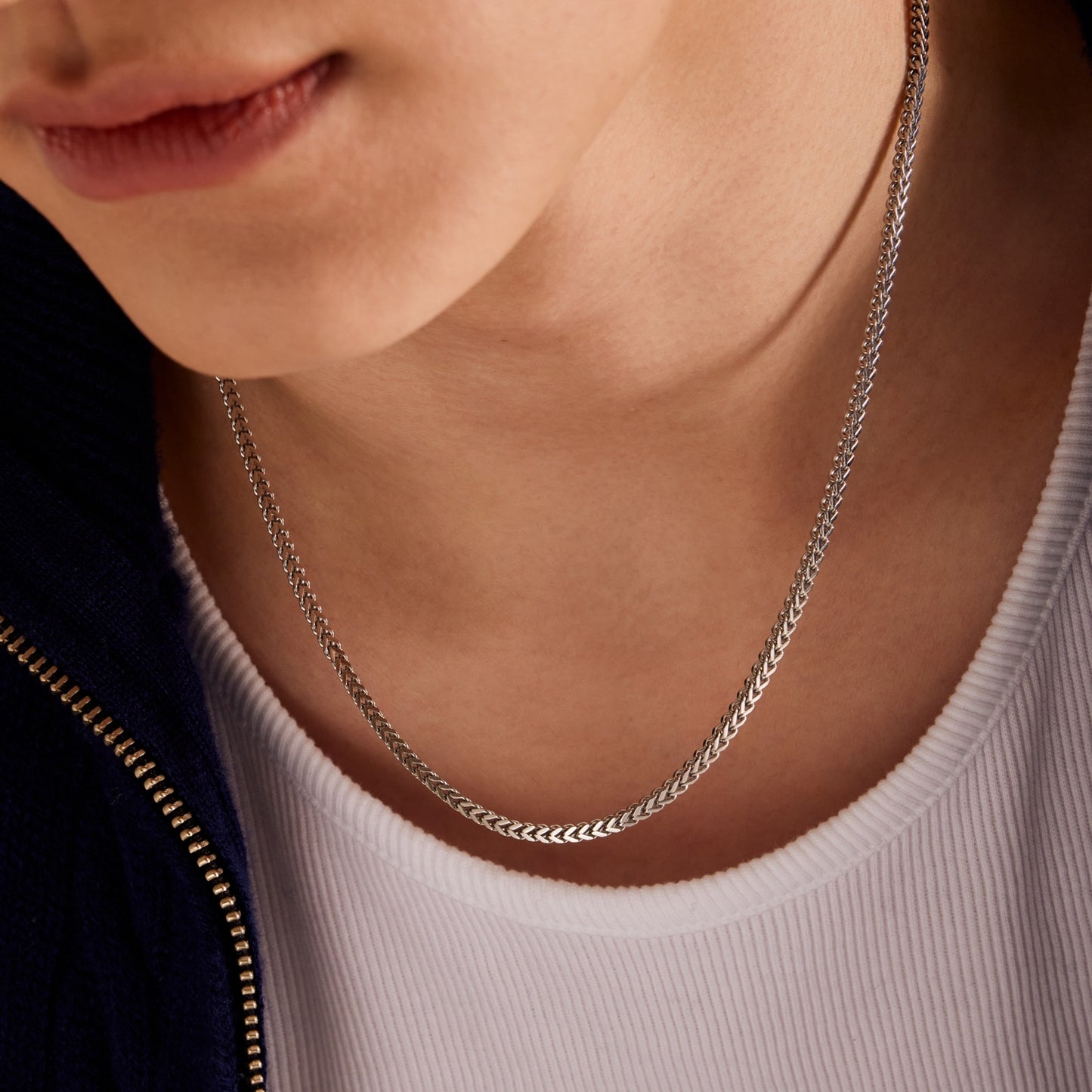 サージカル ベーシック ボックス チェーン ネックレス / SURGICAL STEEL BASIC BOX CHAIN NECKLACE