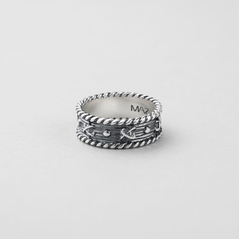 シルバー プラネット パターン リング - ラージ / SILVER PLANET PATTERN RING - LARGE