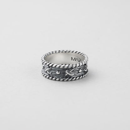 シルバー プラネット パターン リング - ラージ / SILVER PLANET PATTERN RING - LARGE