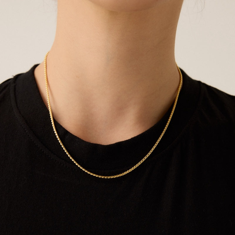 天然石ロープチェーンネックレス /Rope chain necklace