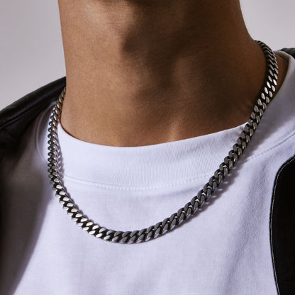 サージカル ボールド カーブ チェーン ネックレス / SURGICAL STEEL BOLD CURVED CHAIN NECKLACE