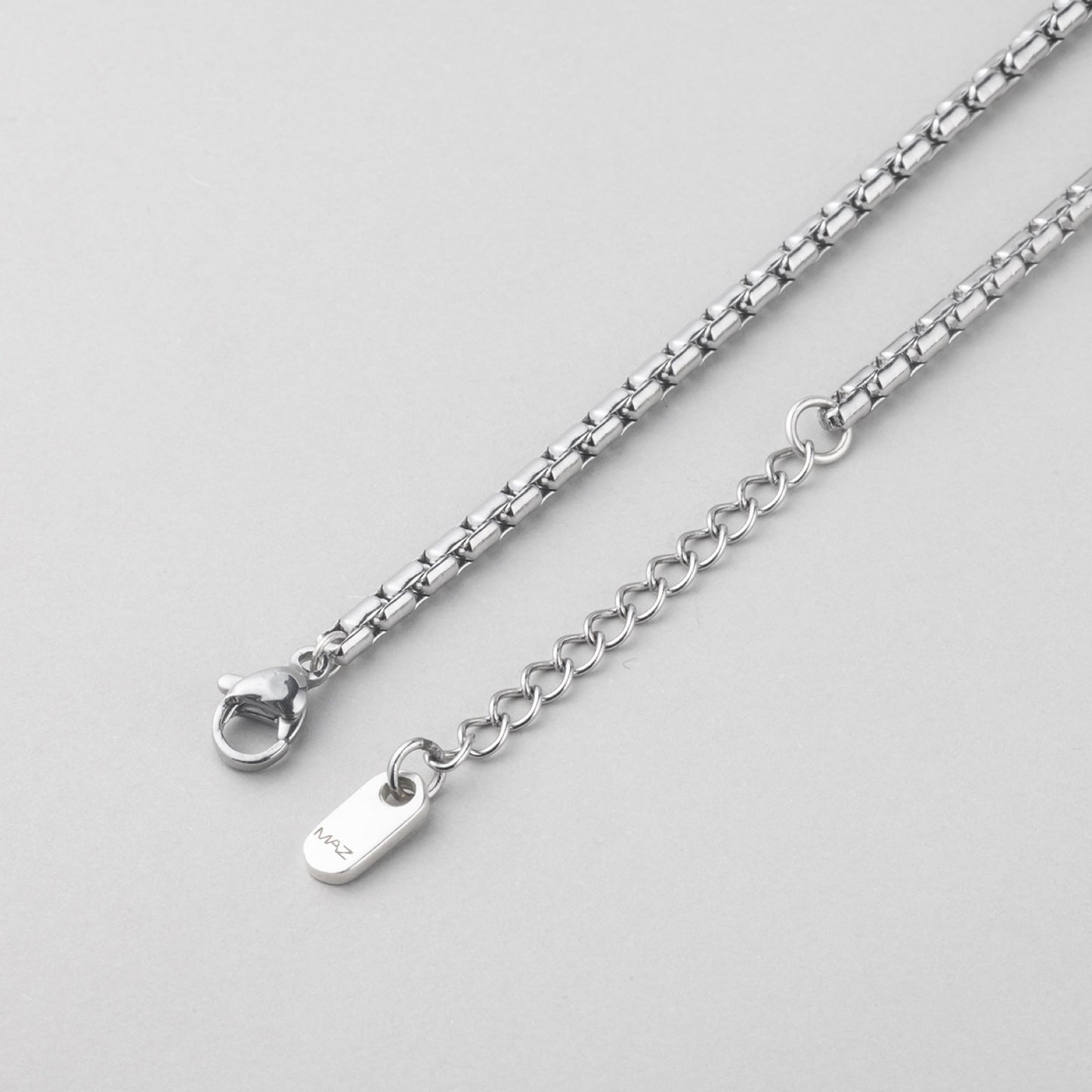 シルバー ストライプ イニシャル ネックレス / SILVER STRIPE INITIAL NECKLACE