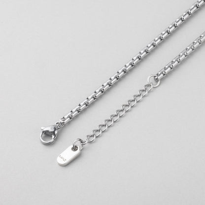 シルバー ストライプ イニシャル ネックレス / SILVER STRIPE INITIAL NECKLACE