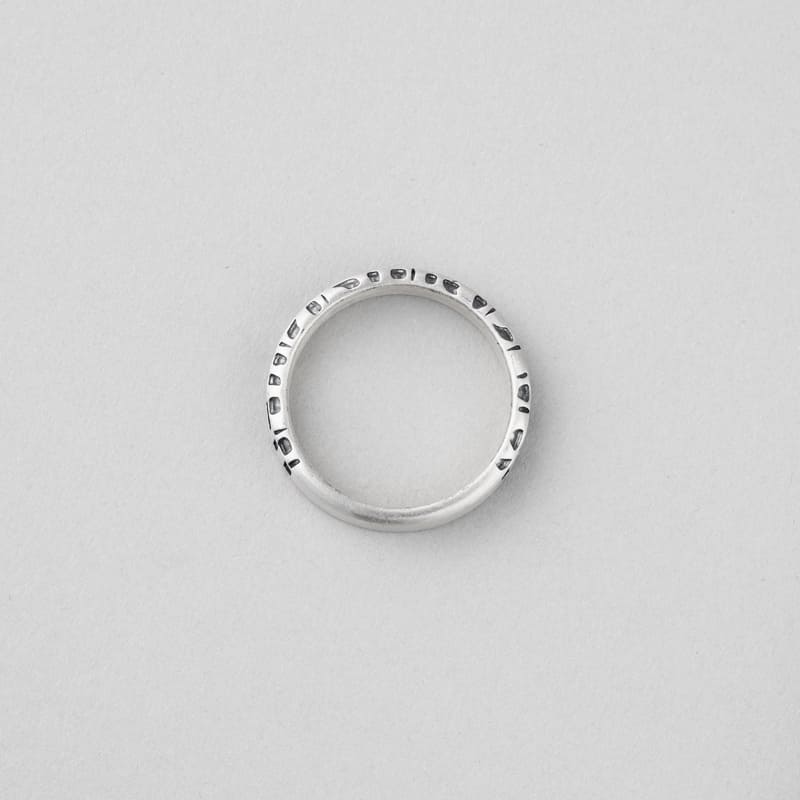 シルバー ホイール プリント リング - スモール / SILVER WHEEL PRINT RING - SMALL