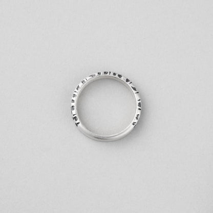 シルバー ホイール プリント リング - スモール / SILVER WHEEL PRINT RING - SMALL