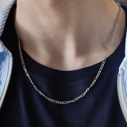 サージカル ベーシック フィガロ チェーン ネックレス / SURGICAL STEEL BASIC FIGARO CHAIN NECKLACE