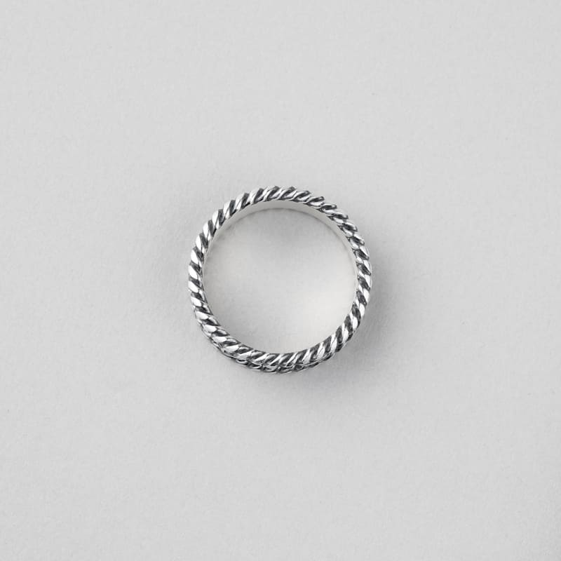 シルバー ドット パターン リング - ラージ / SILVER DOT PATTERN RING - LARGE