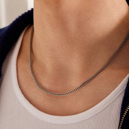 サージカル ベーシック ボックス チェーン ネックレス / SURGICAL STEEL BASIC BOX CHAIN NECKLACE