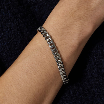 サージカル ボールド カーブ チェーン ブレスレット / SURGICAL STEEL BOLD CURVED CHAIN BRACELET