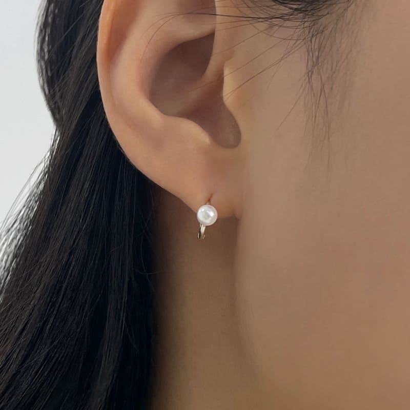 シルバー デイリー ワンタッチ ピアス 4種 / Silver Daily One-Touch Earrings (4 Types)