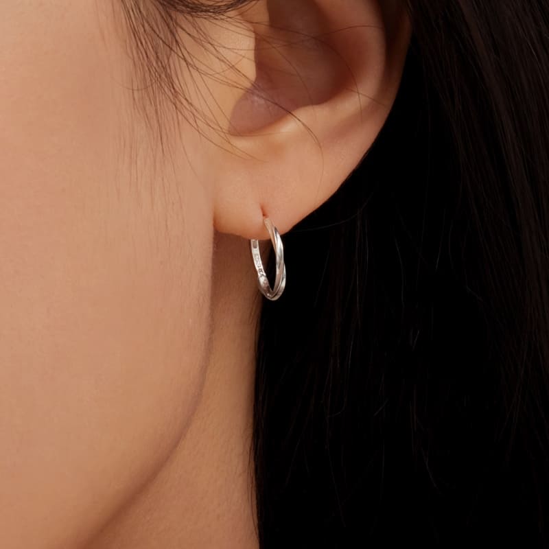 シルバー デイリー ワンタッチ ピアス 4種 / Silver Daily One-Touch Earrings (4 Types)