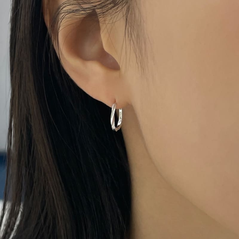 シルバー デイリー ワンタッチ ピアス 4種 / Silver Daily One-Touch Earrings (4 Types)