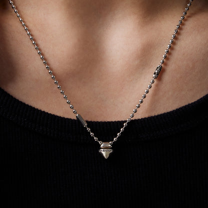 シルバー スタッド ペンダント ネックレス / SILVER STUD PENDANT NECKLACE