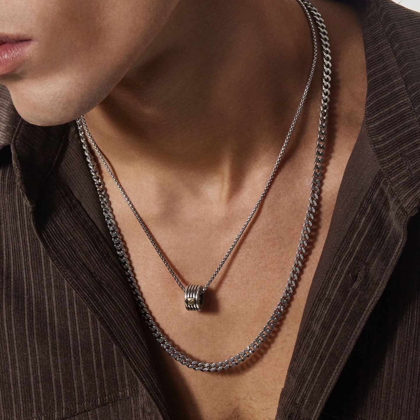 サージカル ベーシック カーブ チェーン ネックレス / SURGICAL STEEL BASIC CURVED CHAIN NECKLACE