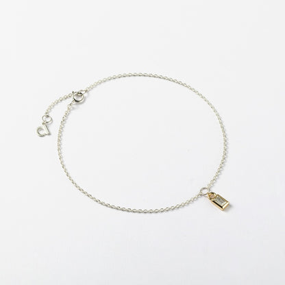 シルバー コンビ バゲット カット アンクレット / Silver Combi Baguette Cut Anklet