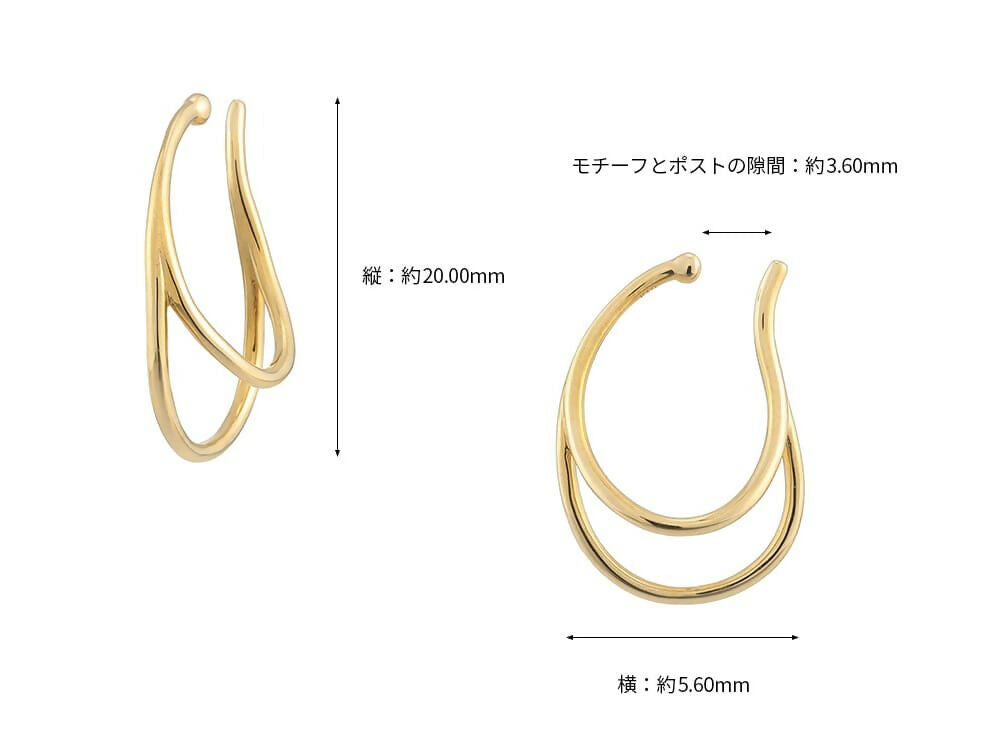 K10 モダンイヤーカフ / 10K Modern Earcuff