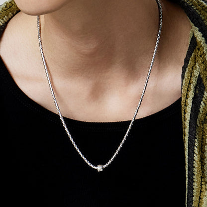 シルバー ヘキサゴン ナット チェーン ネックレス / SILVER HEXAGON NUT CHAIN NECKLACE