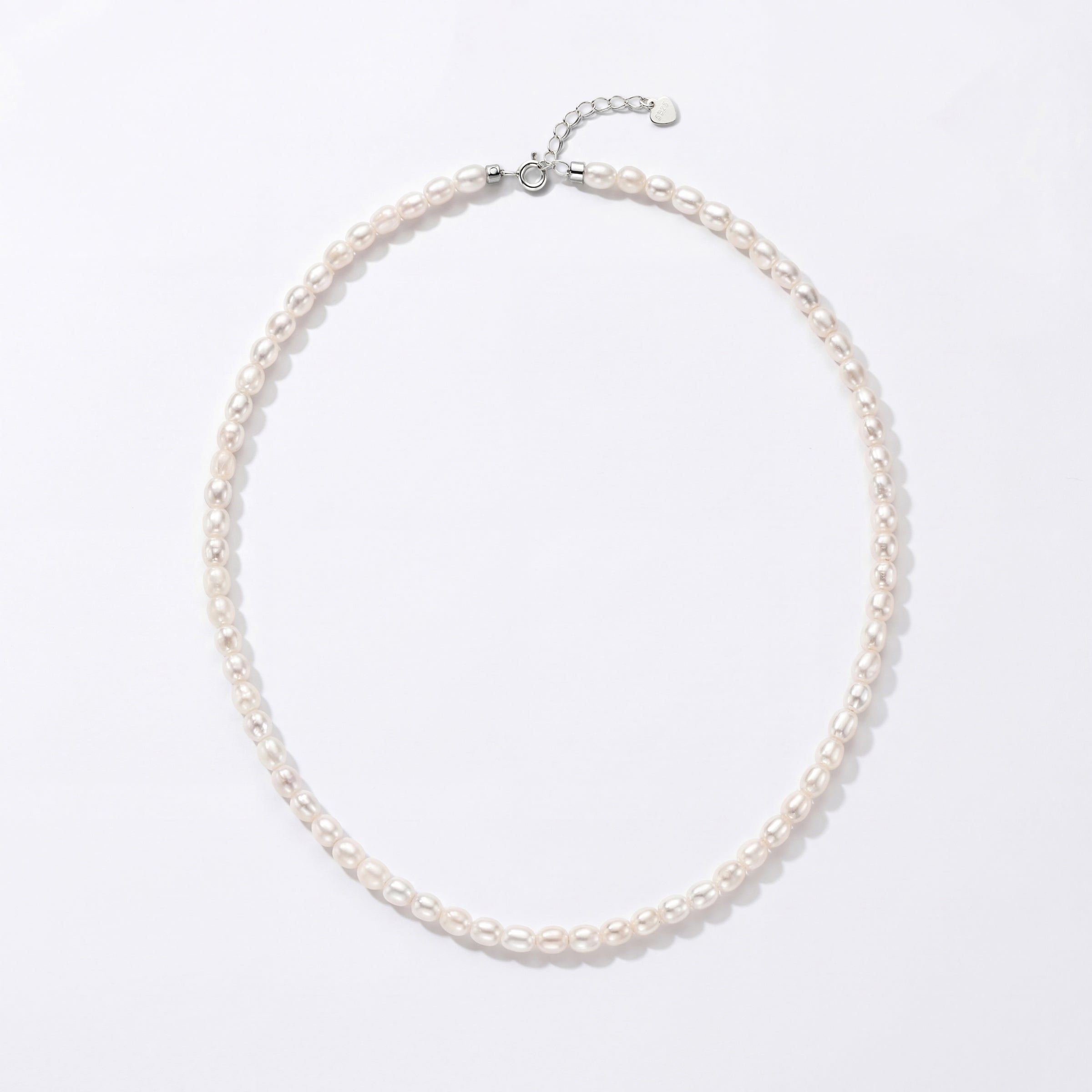 Silver Freshwater Pearl Beads Necklace