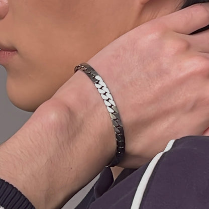 サージカル フラット チェーン ブレスレット / SURGICAL STEEL FLAT CHAIN BRACELET