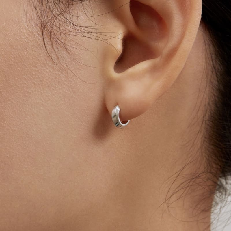 シルバー ツイスト スモール ワンタッチ ピアス / Silver Twist Small One Touch Earrings