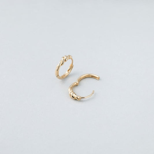 シルバー 結び目 デイリー ピアス / Silver Knot Daily Earrings