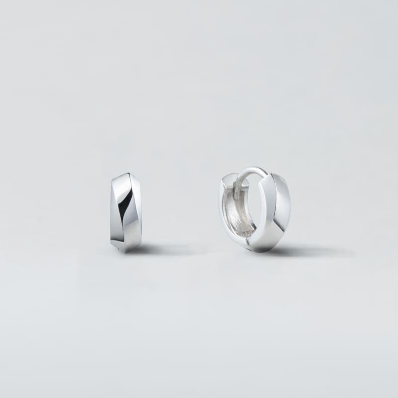 シルバー ツイスト スモール ワンタッチ ピアス / Silver Twist Small One Touch Earrings