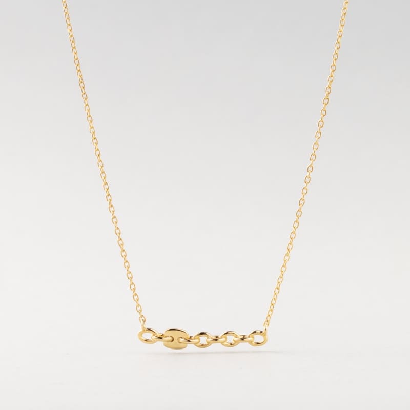 シルバー チェーン バーペンダント ネックレス / Silver Chain Bar Pendant Necklace