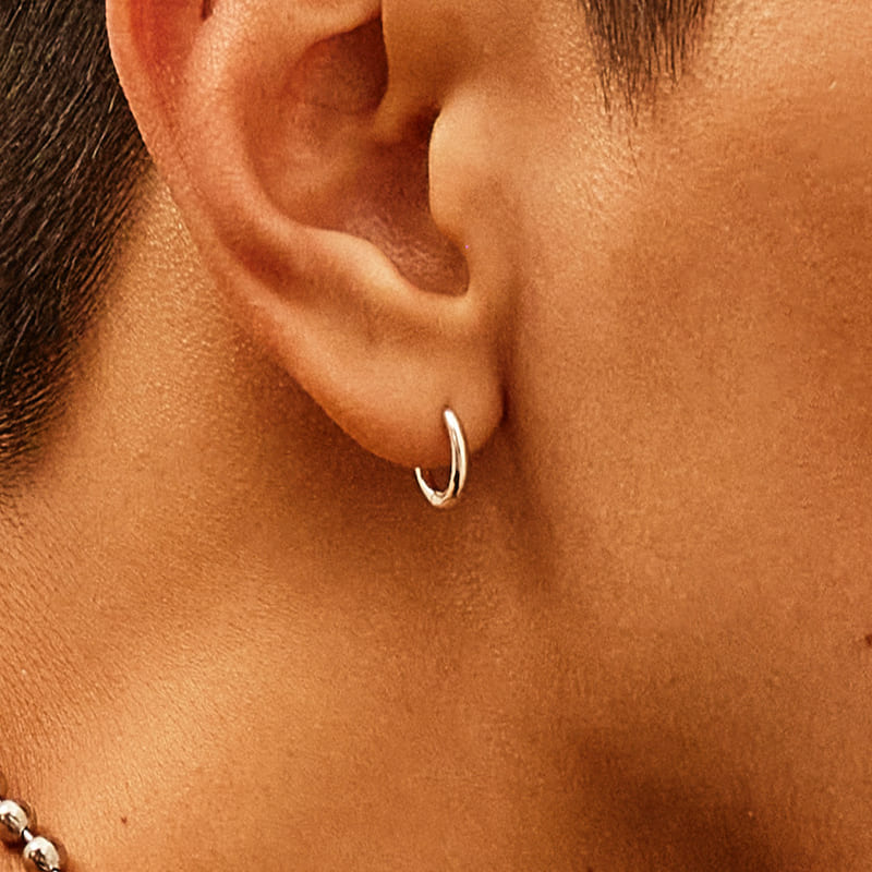 シルバー ベーシック ワンタッチ リング ピアス / SILVER BASIC ONE TOUCH RING EARRINGS