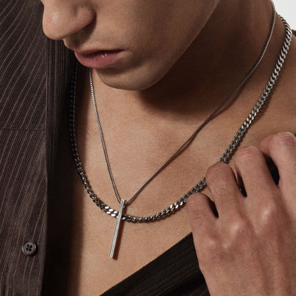 サージカル ベーシック カーブ チェーン ネックレス / SURGICAL STEEL BASIC CURVED CHAIN NECKLACE