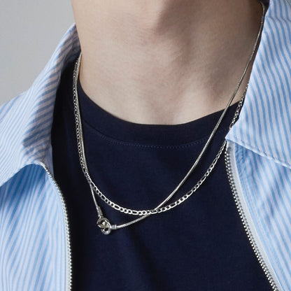 サージカル ベーシック フィガロ チェーン ネックレス / SURGICAL STEEL BASIC FIGARO CHAIN NECKLACE