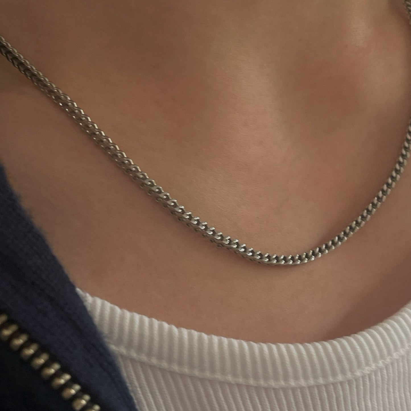 サージカル ベーシック ボックス チェーン ネックレス / SURGICAL STEEL BASIC BOX CHAIN NECKLACE