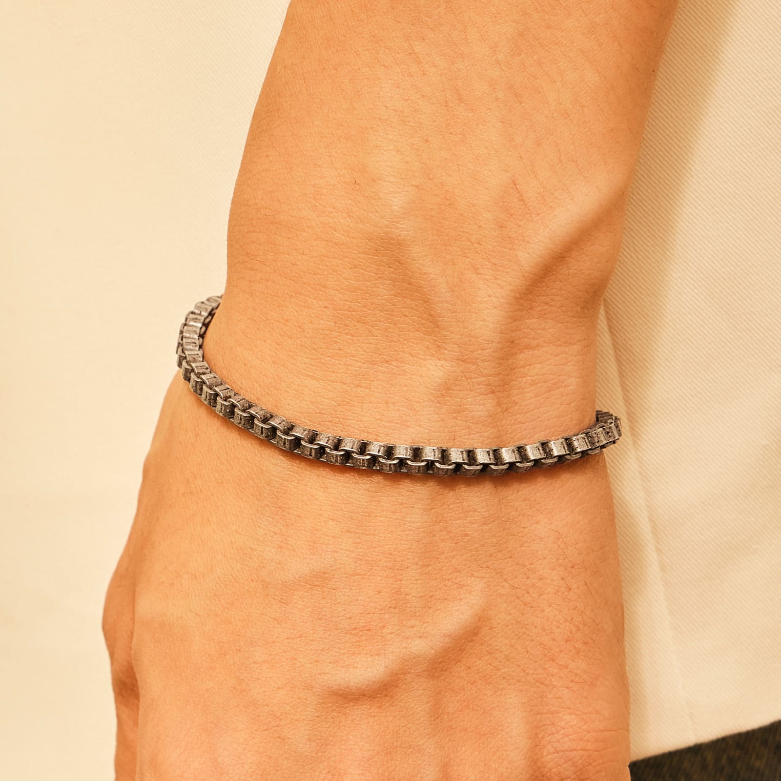 シルバー ライン テクスチャー リング アンティーク ブレスレット / SILVER LINE TEXTURE RING ANTIC BRACELET