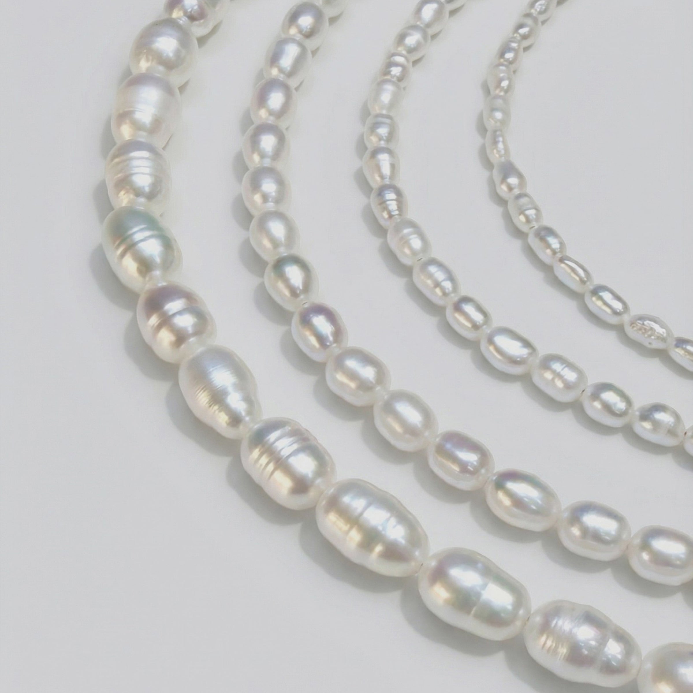 Silver Freshwater Pearl Beads Necklace