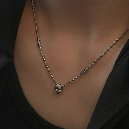 シルバー スタッド ペンダント ネックレス / SILVER STUD PENDANT NECKLACE