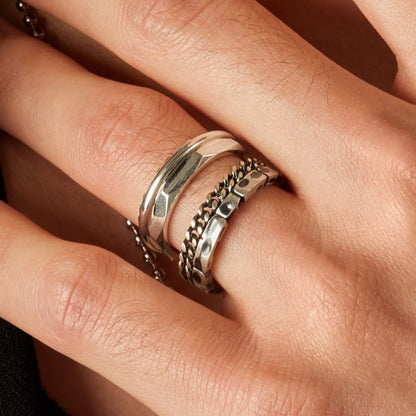 シルバー ナット レイヤード リング / SILVER NUT LAYERED RING