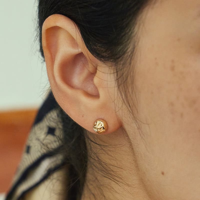 K14 ナチュラル デイリー ボール ピアス / 14K Natural Daily Ball Earrings