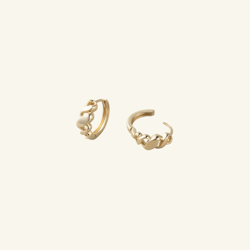 K14 ツイスト ボリューム エッジ ワンタッチ ピアス / 14K Twisted Volume Edge One-Touch Earrings