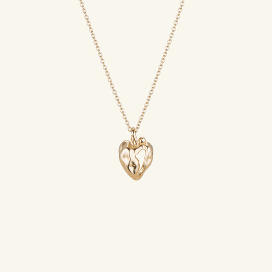 K14 ハート クルミ デイリー ネックレス / 14K Heart Walnut Daily Necklace