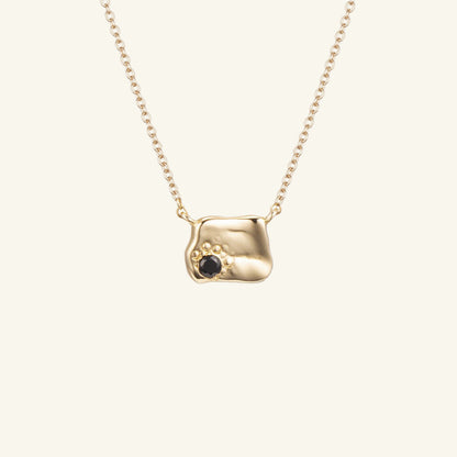 K14 ナチュラル スクエア ブロック ネックレス / 14K Natural Square Block Necklace