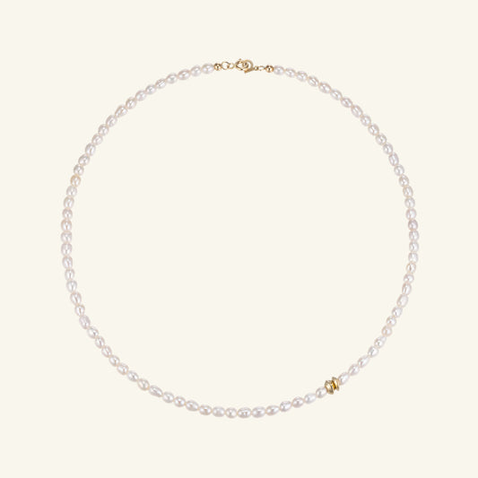 K14 モダン ペブル パール ネックレス / 14K Modern Pebble Pearl Necklace