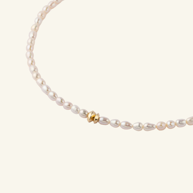 K14 モダン ペブル パール ネックレス / 14K Modern Pebble Pearl Necklace