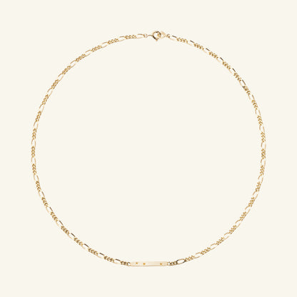 K14 フラット スター フィガロ ネックレス / 14K Flat Star Figaro Necklace