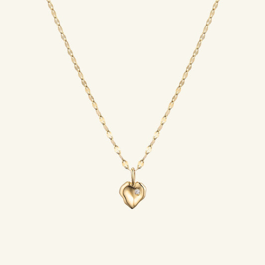 K14 ナチュラル タイニー ハート ネックレス / 14K Natural Tiny Heart Necklace