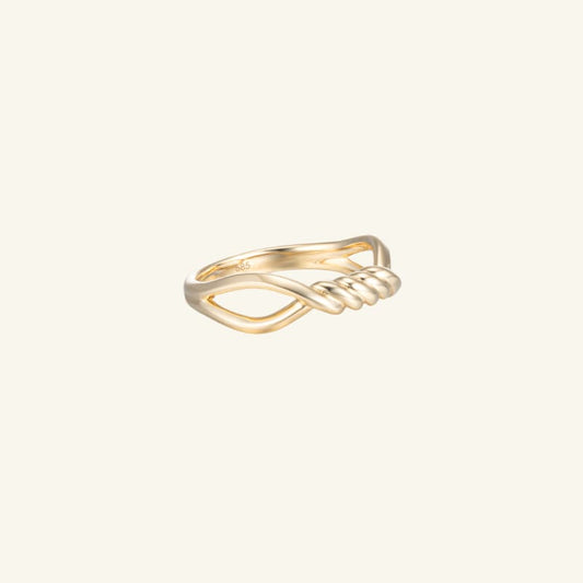 K14 ツイスト ライン リング / 14K Twisted Line Ring