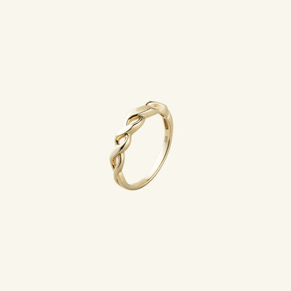 K14 ツイスト ボリューム エッジ リング / 14K Twisted Volume Edge Ring